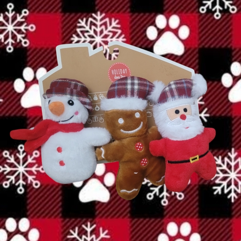 Pally Paws Classic Holiday Dog Toy Set
